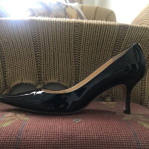 Black Patent Pointed Toe Pumps